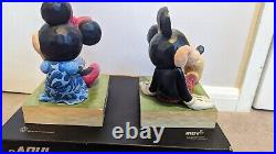 Rare Disney Traditions Jim Shore Mickey and Minnie Bookends