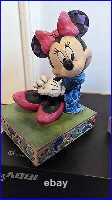 Rare Disney Traditions Jim Shore Mickey and Minnie Bookends
