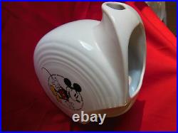 Rare Fiesta Mickey Mouse Large Disc Water Pitcher Fiestaware Disney Mint