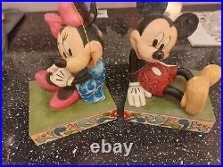 Rare Mickey And Minnie Bookends. Disney Collectables