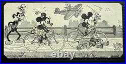 Rare Original 1930's Walt Disney Mickey Mouse And Minnie Advertising Ink Blotter