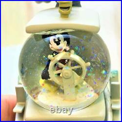 Rare Steamboat Willie Mickey Mouse Snow Globe Snowball Figure Disney Disne