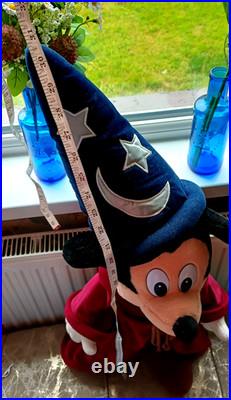 Rare Vintage 30 Disney Fantasia Sorcerer Mickey Mouse Plush Excellent condition