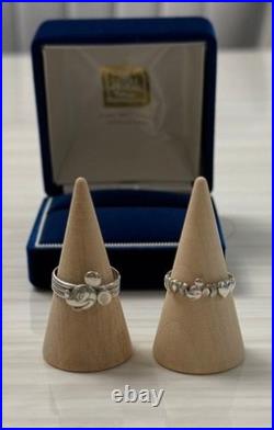 Rare Vintage Disney Mickey Mouse Silver Rings Set with Box Walt Disney Productions