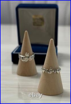 Rare Vintage Disney Mickey Mouse Silver Rings Set with Box Walt Disney Productions