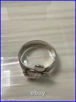 Rare Vintage Disney Mickey Mouse Silver Rings Set with Box Walt Disney Productions