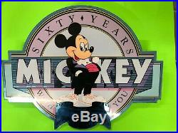 Rare Vintage Disney World Authentic Prop Sign Mickey Mouse Sixty Years With You