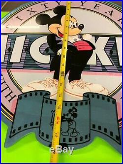 Rare Vintage Disney World Authentic Prop Sign Mickey Mouse Sixty Years With You