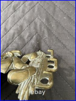 Rare Vintage Mickey Mouse solid brass key Towel holder from the 60's. Disney