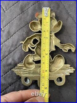 Rare Vintage Mickey Mouse solid brass key Towel holder from the 60's. Disney