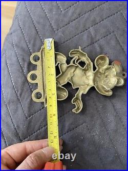 Rare Vintage Mickey Mouse solid brass key Towel holder from the 60's. Disney