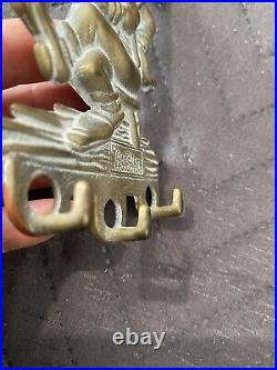 Rare Vintage Mickey Mouse solid brass key Towel holder from the 60's. Disney