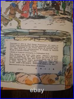 Rare Vintage walt Disney Mickey Mouse the Brave Little Tailor 1974 Book