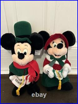 Retired Collectible 100% AUTHENTIC Mickey & Minnie Mouse 14 Christmas Carol Set