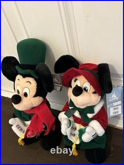 Retired Collectible 100% AUTHENTIC Mickey & Minnie Mouse 14 Christmas Carol Set