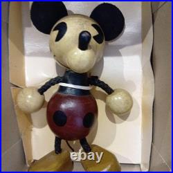 Retro Boxed Disney Mickey Mouse Wooden Figurines Set of 2, Large and Medi