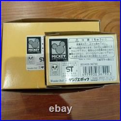 Retro Boxed Disney Mickey Mouse Wooden Figurines Set of 2, Large and Medi
