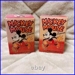 Retro Young Epoch Disney Mickey Mouse & Minnie Mouse Wooden Doll Figure Set