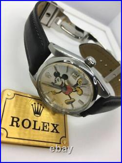 Rolex Disney Mickey Mouse Watch Oysterdate Ref 6694 Overhauled Antique Vintage