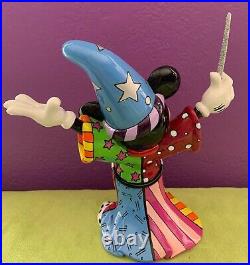 Romero Britto Disney Fantasia Sorcerer Mickey Mouse Figurine Sculpture Art New