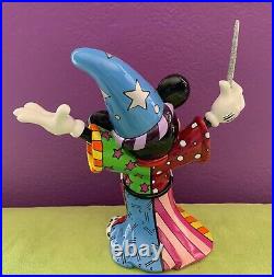 Romero Britto Disney Fantasia Sorcerer Mickey Mouse Figurine Sculpture Art New