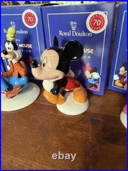 Royal Doulton Disney Mickey Mouse Collection 70th Anniversary Full Set Of 6