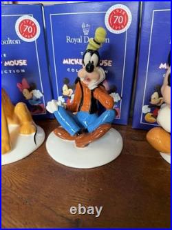 Royal Doulton Disney Mickey Mouse Collection 70th Anniversary Full Set Of 6
