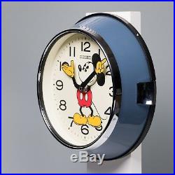 SEIKO CLOCK wall clock Mickey Mouse analog adult Disney blue FS504L JAPAN NEW