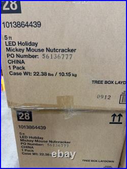 SHIPS TODAY NEW Disney 5Ft LED HOLIDAY MICKEY MOUSE NUTCRACKER 2025 Home Depot