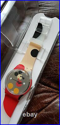 SWATCH X DAMIEN HIRST Disney Spot Mirror Mickey Mouse Watch Limited Edition NEW