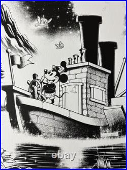 Sam Mayle Disney Mickey Mouse Steamboat Willie LE Poster Art Print 18 x 24