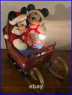 Santa's Best HUGE Animated Disney Mickey Minnie Mouse Sleigh Ride WATCH VIDEO