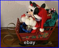 Santa's Best HUGE Animated Disney Mickey Minnie Mouse Sleigh Ride WATCH VIDEO