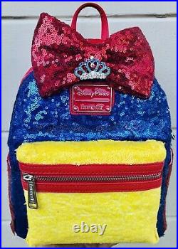 Sequin loungefly CUSTOM Snow White Princess Loungefly Disney Backpack Purse