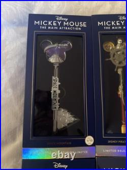Set of 12 Disney Mickey Mouse Main Attraction Limited Release Keys 50th Ann New