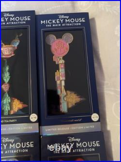 Set of 12 Disney Mickey Mouse Main Attraction Limited Release Keys 50th Ann New