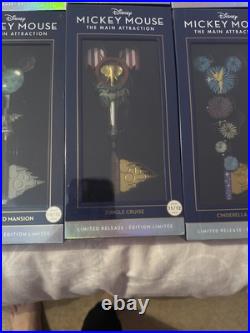 Set of 12 Disney Mickey Mouse Main Attraction Limited Release Keys 50th Ann New
