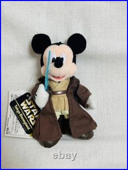 Star Wars Jedi Knight Mickey Mouse Character Plush Doll Keychain Tokyo Disney