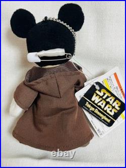 Star Wars Jedi Knight Mickey Mouse Character Plush Doll Keychain Tokyo Disney