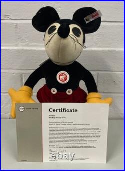 Steiff Disney Mickey Mouse 1932 354601 Limited Edition 1251/2000 COA 33cm