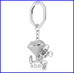 Swarovski 5670082 Disney Mickey Mouse White Rhodium Plated Keychain