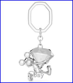 Swarovski 5670082 Disney Mickey Mouse White Rhodium Plated Keychain