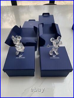 Swarovski Disney Mickey And Minnie, Immaculate Condition With Boxes And Sleeves