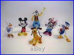 Swarovski Disney Set Mickey & Minnie Mouse Donald & Daisy Duck Goofy Pluto Bnib