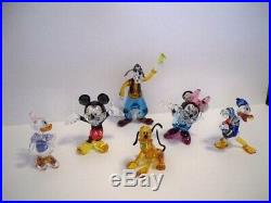 Swarovski Disney Set Mickey & Minnie Mouse Donald & Daisy Duck Goofy Pluto Bnib