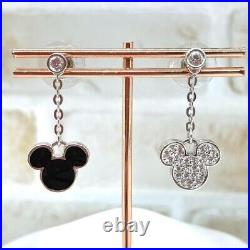 Swarovski x Disney Mickey Mouse Collaboration Women's Drop Pair Earrings Silver