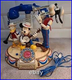 Telemania Disney Mickey Mouse Dixieland Band Animated Musical Telephone GWO