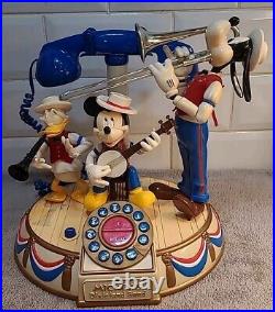 Telemania Disney Mickey Mouse Dixieland Band Animated Musical Telephone GWO