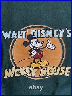 The DISNEY CHANNEL Mickey Mouse 1990's PROMO Lettermen Leather JACKET Size LRG