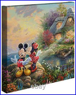 Thomas Kinkade Studios Mickey and Minnie Sweetheart Set of 2 14x14 Disney Wraps
